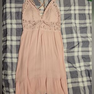 Boho Tunic lace middle dress PINK by Victoria's Secret